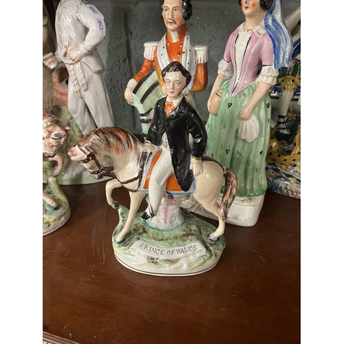 233 - Collection of Staffordshire figurines - Approx Height of tallest 30cm