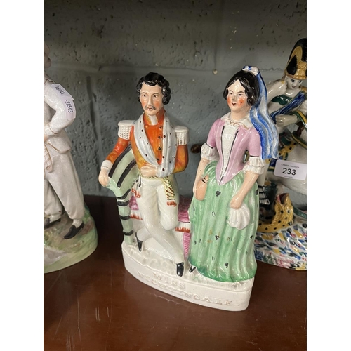 233 - Collection of Staffordshire figurines - Approx Height of tallest 30cm