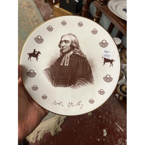 235 - Collection of commemorative Rev John Wesley plates