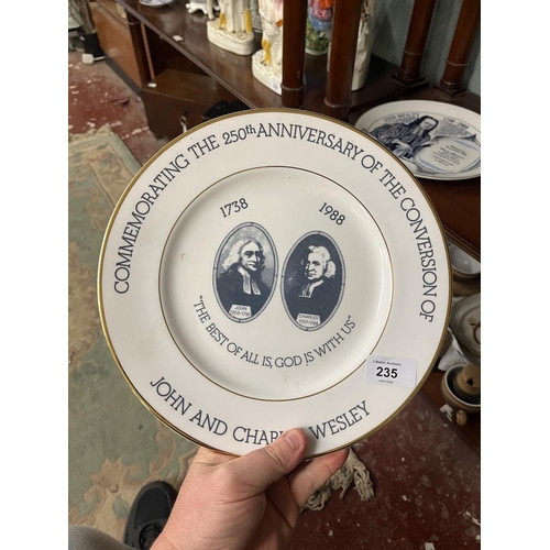 235 - Collection of commemorative Rev John Wesley plates