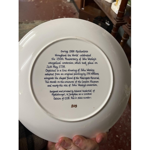 235 - Collection of commemorative Rev John Wesley plates