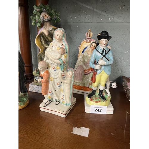 242 - Collection of Staffordshire figurines etc - Approx Height of tallest 25cm