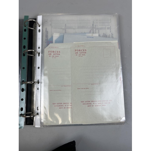 258 - Stamps - ring binder with duplicated range of QE2 unused air letters few earlier forces