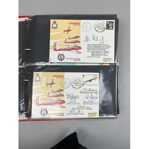 264 - Stamps - Aviation album of RAF museum covers many are signed - Approx 95