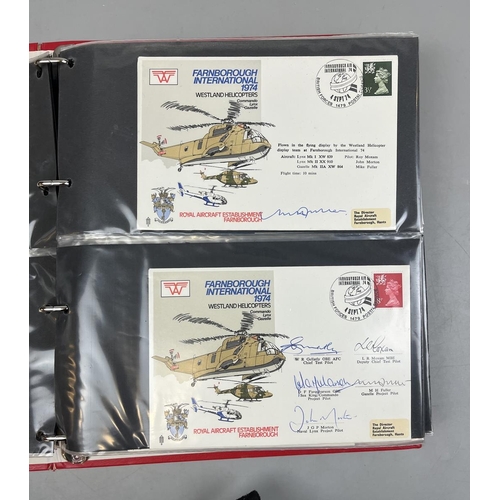 264 - Stamps - Aviation album of RAF museum covers many are signed - Approx 95