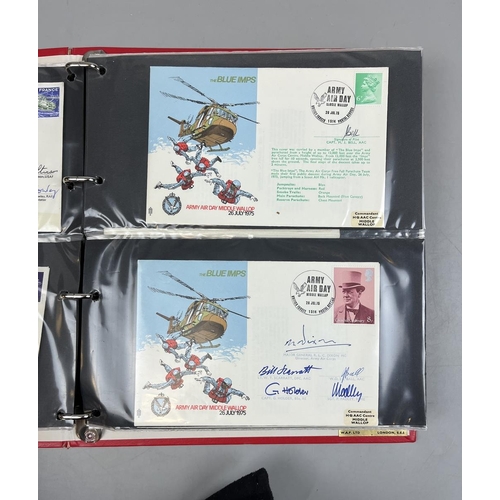 264 - Stamps - Aviation album of RAF museum covers many are signed - Approx 95