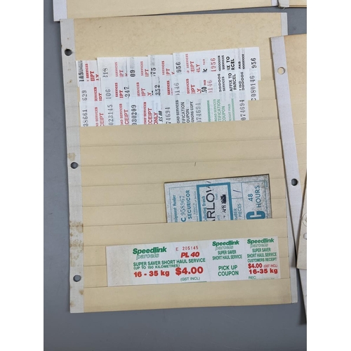 265 - Ephemera duplicated range of bus parcel labels on stock cards