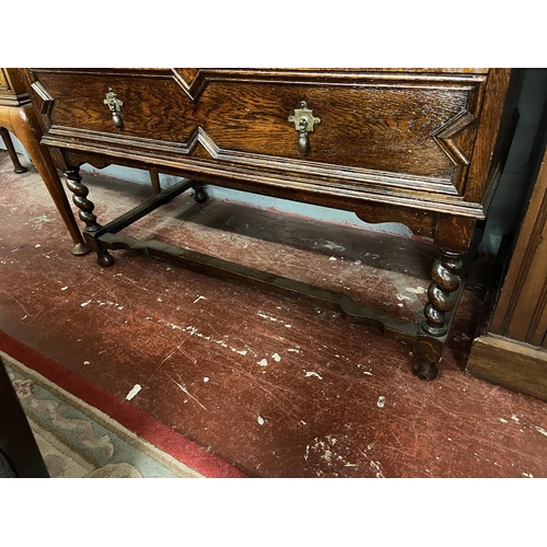 326 - Oak bureau bookcase - Approx W99cm D51cm H213cm