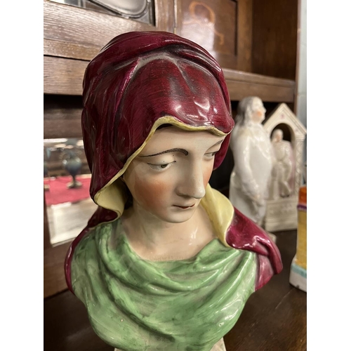 338 - An Enoch Wood Bust of the Madonna - Approx H: 40cm