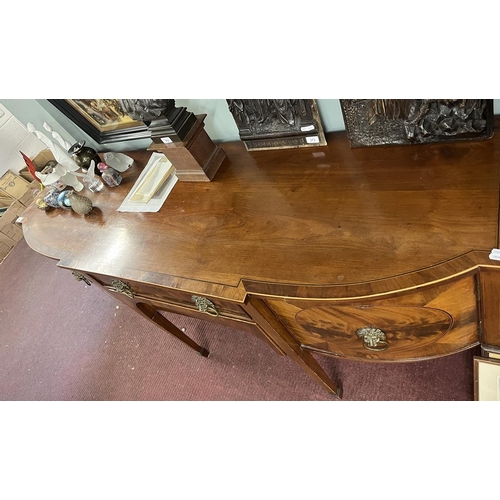 368 - Edwardian mahogany 6 legged sideboard - Approx W183cm D58cm H95cm