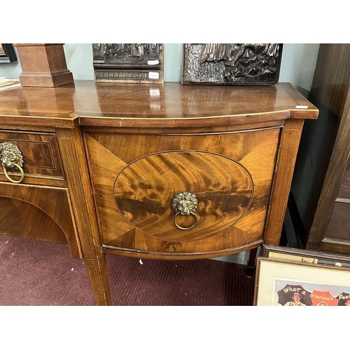 368 - Edwardian mahogany 6 legged sideboard - Approx W183cm D58cm H95cm