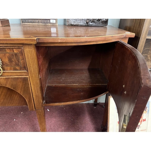 368 - Edwardian mahogany 6 legged sideboard - Approx W183cm D58cm H95cm