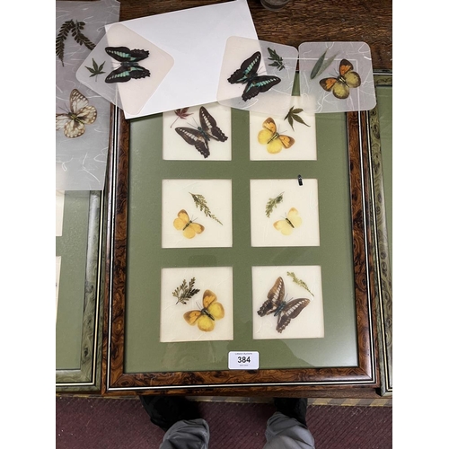 384 - Collection of silk butterflies