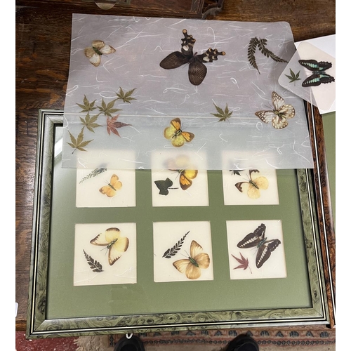 384 - Collection of silk butterflies