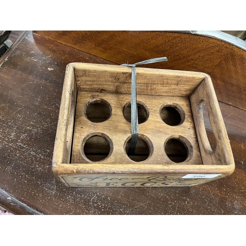 396 - Wooden egg storage box