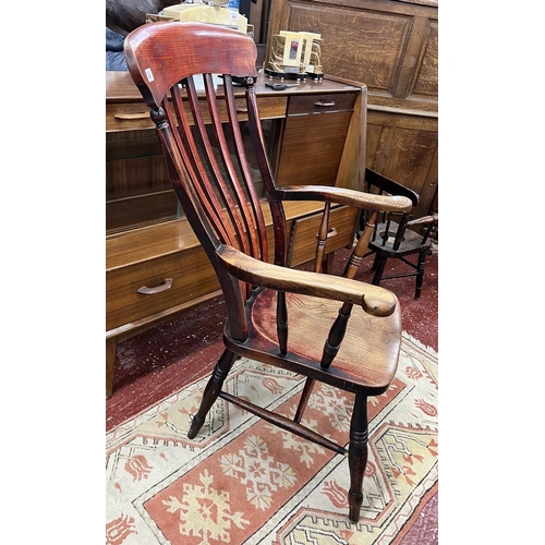 403 - Antique slat back armchair