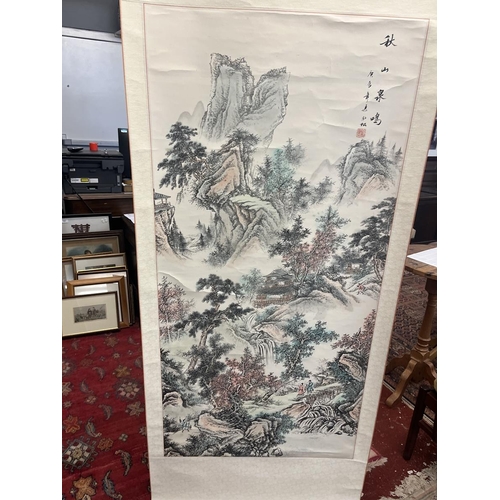 418 - Large Chinese painted scroll