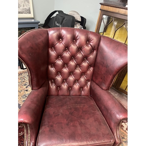 424 - Wing back armchair 