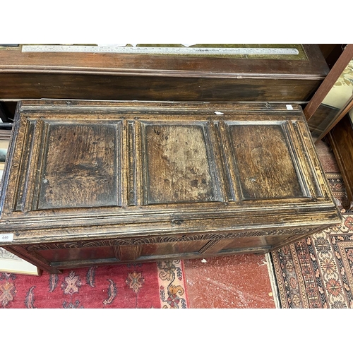 446 - Early oak coffer