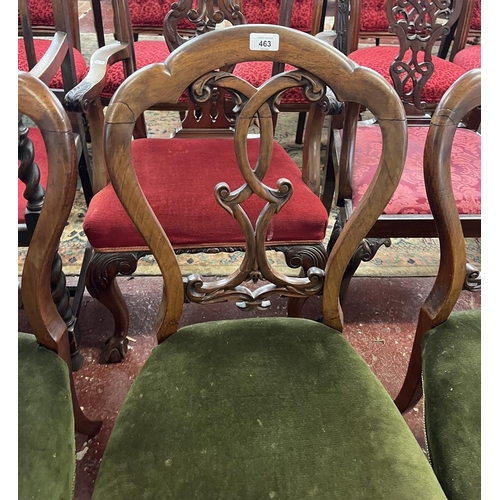 463 - Set of 4 fine Victorian balloon back chairs