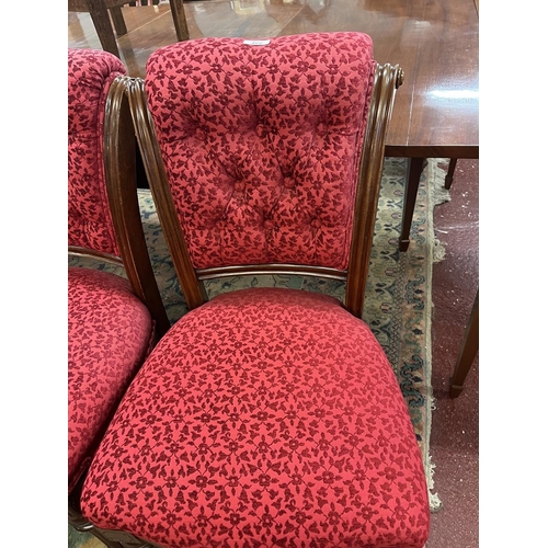 469 - Set of 6 Victorian upholstered dining chairs