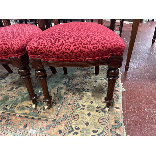 469 - Set of 6 Victorian upholstered dining chairs