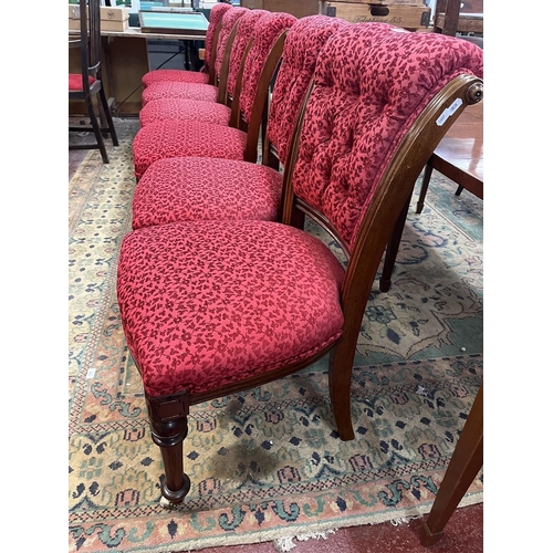 469 - Set of 6 Victorian upholstered dining chairs