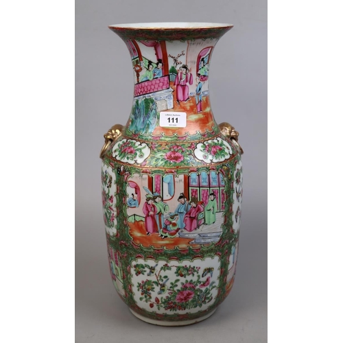 111 - Tall Chinese Famille vase A/F - Approx H: 45cm