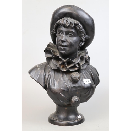 112 - Bust of boy - Approx height 49cm