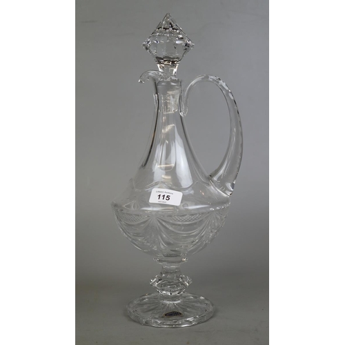 115 - Crystal Taille Main claret jug