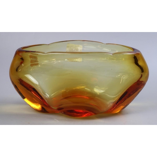 119 - Whitefriars amber glass vase - Approx L: 31cm