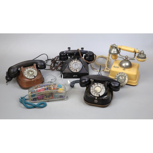 125 - Collection of bakelite and vintage telephones