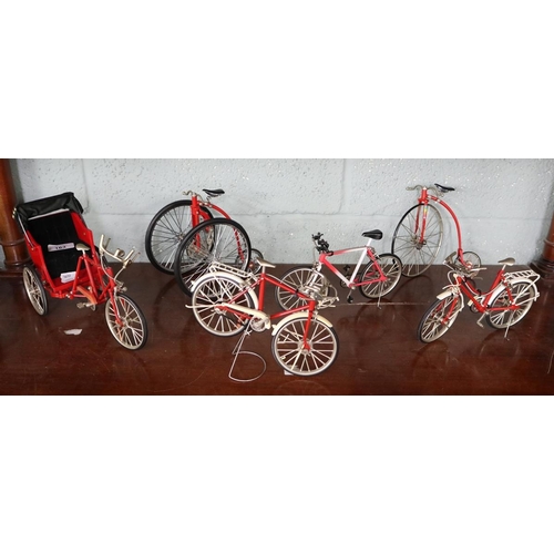 163 - Collection of model bicycles