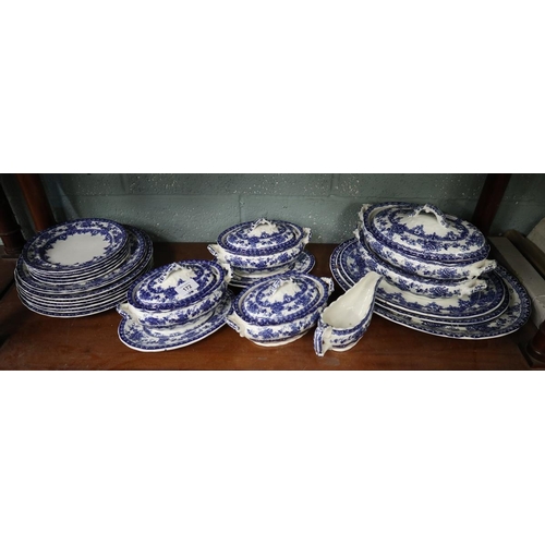 172 - Watford late Mayers blue and white part dinner service