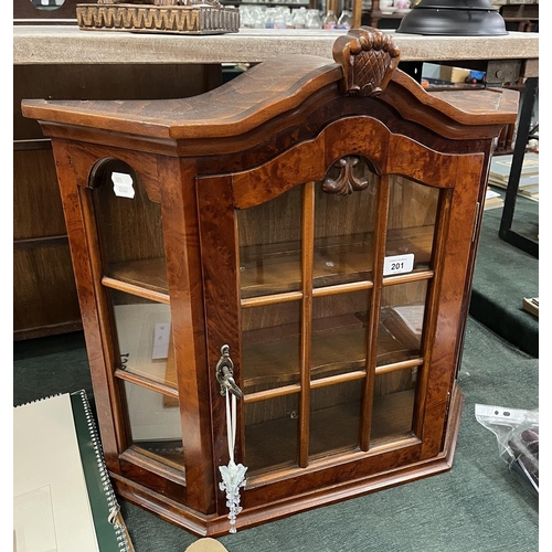 201 - Small glazed display cabinet