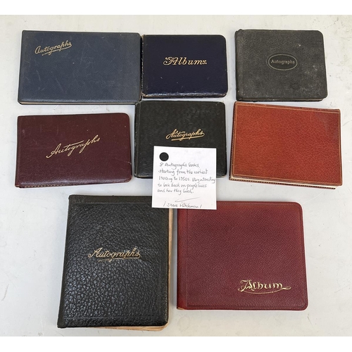 203 - 8 Autograph books - 1900-1950s