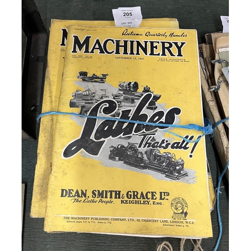 205 - Collection of vintage machinery magazines