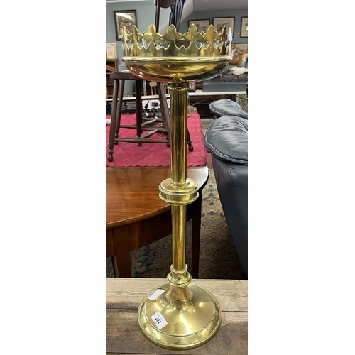 232 - Large brass candlestick - Approx height: 57cm