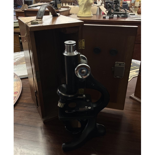 260 - Antique microscope in original box