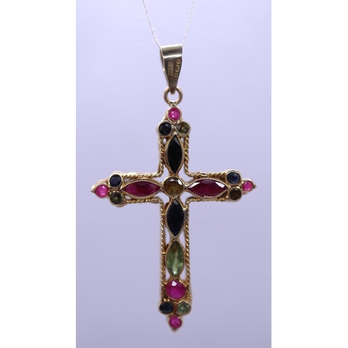 3 - Gold stone set cross