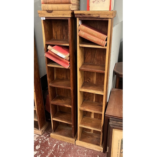 314 - 2 Indian Sheesham wood 6 shelf units