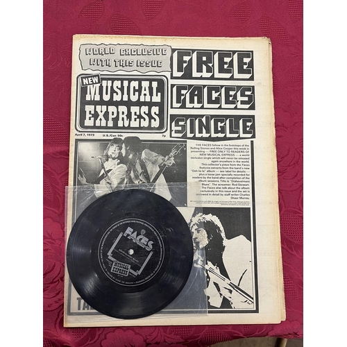 351 - 1973 New Musical Express magazine with its free Faces record