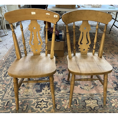 363 - Pair of beech dining chairs