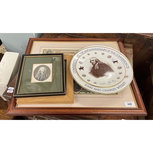 448 - Collection of John Wesley prints and plates