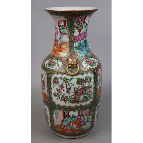 111 - Tall Chinese Famille vase A/F - Approx H: 45cm