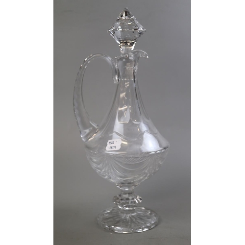 115 - Crystal Taille Main claret jug