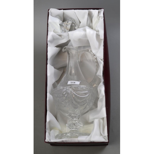 115 - Crystal Taille Main claret jug