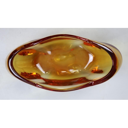 119 - Whitefriars amber glass vase - Approx L: 31cm