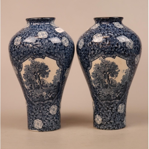 133 - Pair of Britannia Ware S. Hancock & Sons Vases - Approx H: 21cm