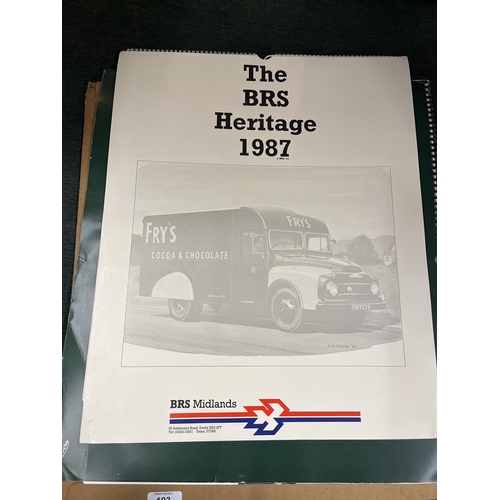 193 - BRS and Jaguar calendars together with a book on road rollers